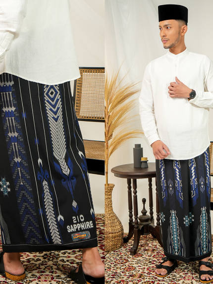 Sarung Sapphire Kembang SPK Hitam