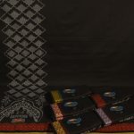 Sarung Sapphire Exclusive HTTK Hitam Timbul Tumpal Kembang - Gambar 2